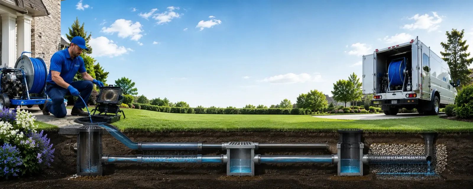 Outdoor drain cleaning information for Blue Grass, VA